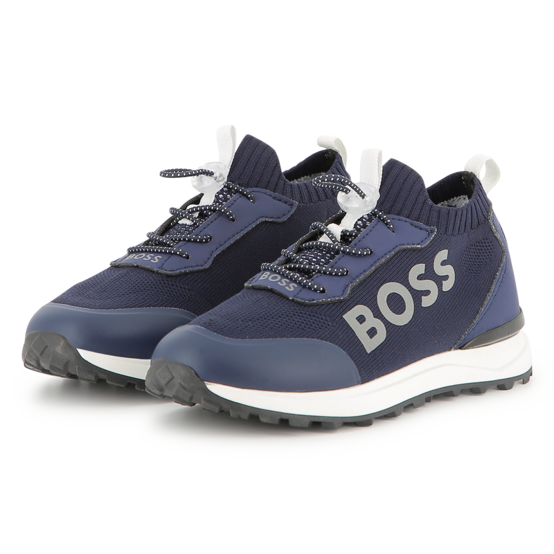 Sneaker mit elastischen Schn&uuml;rsenkeln BOSS 
                        JUNGE