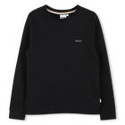 Sweatshirt mit Rundhalsausschnitt, SCHWARZ, hi-res