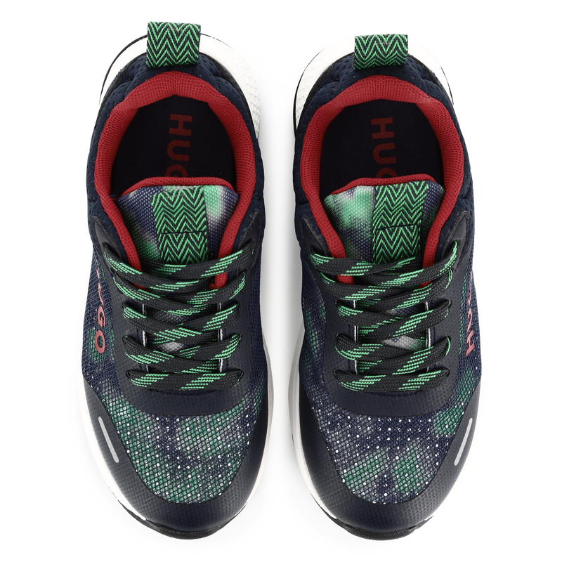 Bedruckte Schn&uuml;rsneaker HUGO 
                        JUNGE