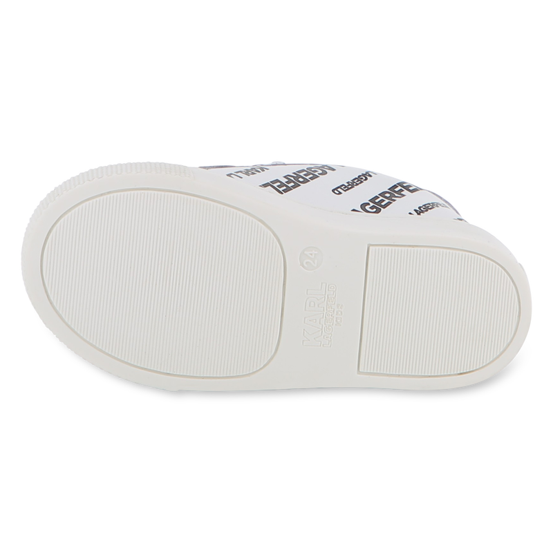 Ledersneaker mit Klett KARL LAGERFELD KIDS 
                        UNISEX