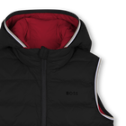 Daunenjacke mit Kapuze in Flann-Optik BOSS 
                    JUNGE