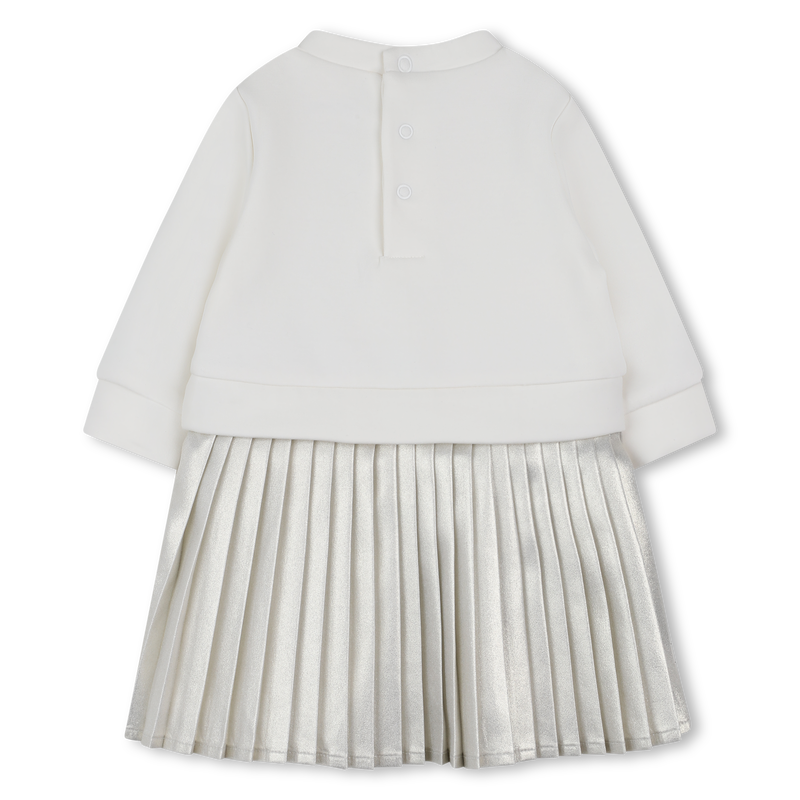 Lang&auml;rmeliges Kleid aus Bi-Material MICHAEL KORS 
                        M&Auml;DCHEN