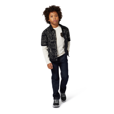 Kurz&auml;rmeliges Hemd aus Jersey KARL LAGERFELD KIDS JUNGE