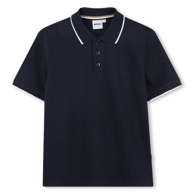Gerades Baumwoll-Poloshirt BOSS JUNGE