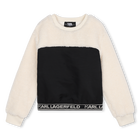 Sweatshirt aus 2 Materialien KARL LAGERFELD KIDS 
                    M&Auml;DCHEN
