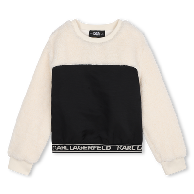 Sweatshirt aus 2 Materialien KARL LAGERFELD KIDS M&Auml;DCHEN