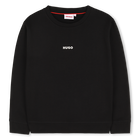 Sweatshirt mit Rundhalsausschnitt, SCHWARZ, hi-res