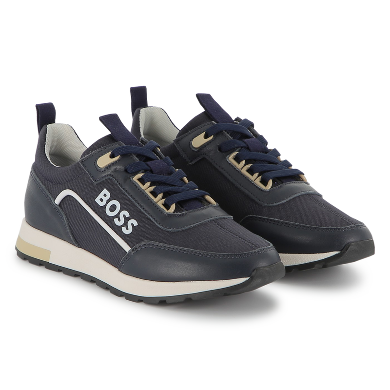 2-Materialien-Schn&uuml;rsneaker