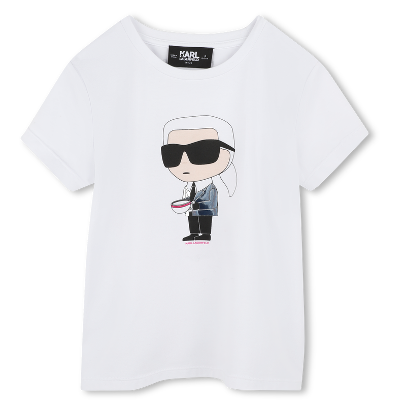 Bedrucktes T-Shirt KARL LAGERFELD KIDS 
                        M&Auml;DCHEN