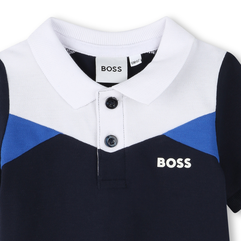 Polo-Shirt mit Farbbl&ouml;cken BOSS 
                        JUNGE