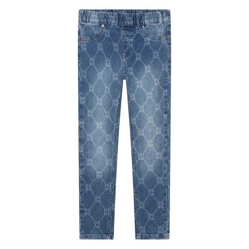 Enge Jeans mit Druck HUGO 
                        M&Auml;DCHEN
