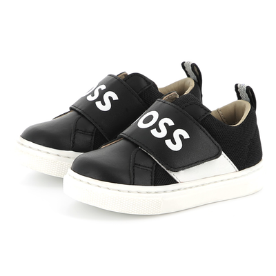 Ledersneaker mit Klettriemen BOSS JUNGE