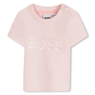 T-Shirt mit gl&auml;nzendem Druck BOSS M&Auml;DCHEN
