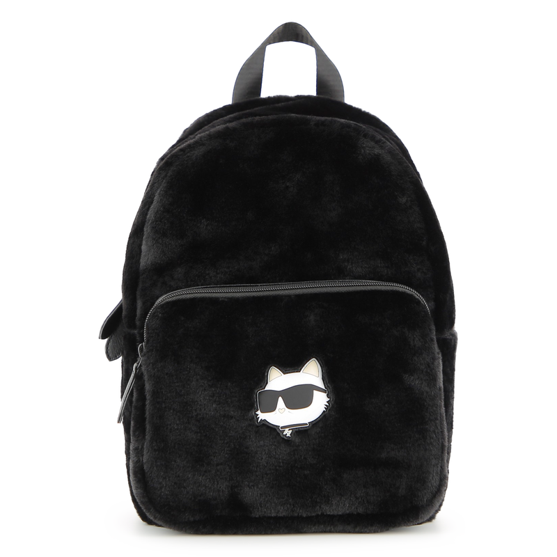 Kleiner Rucksack aus flauschigem Fleece KARL LAGERFELD KIDS 
                        M&Auml;DCHEN