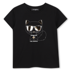 T-shirt illustration choupette, SCHWARZ, hi-res