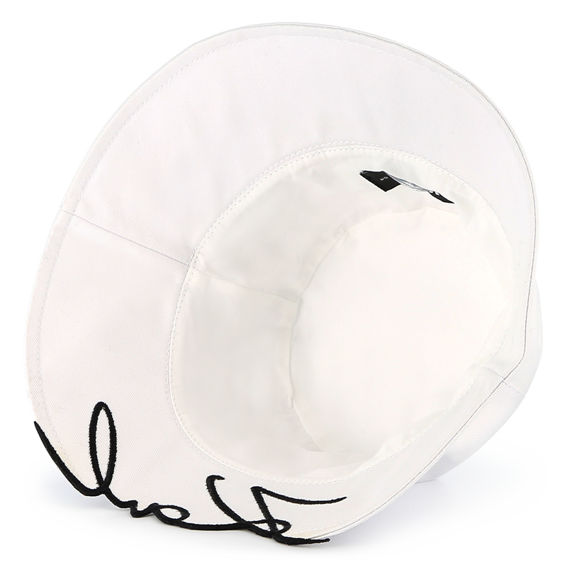 Bestickter Baumwoll-Fischerhut KARL LAGERFELD KIDS 
                        M&Auml;DCHEN