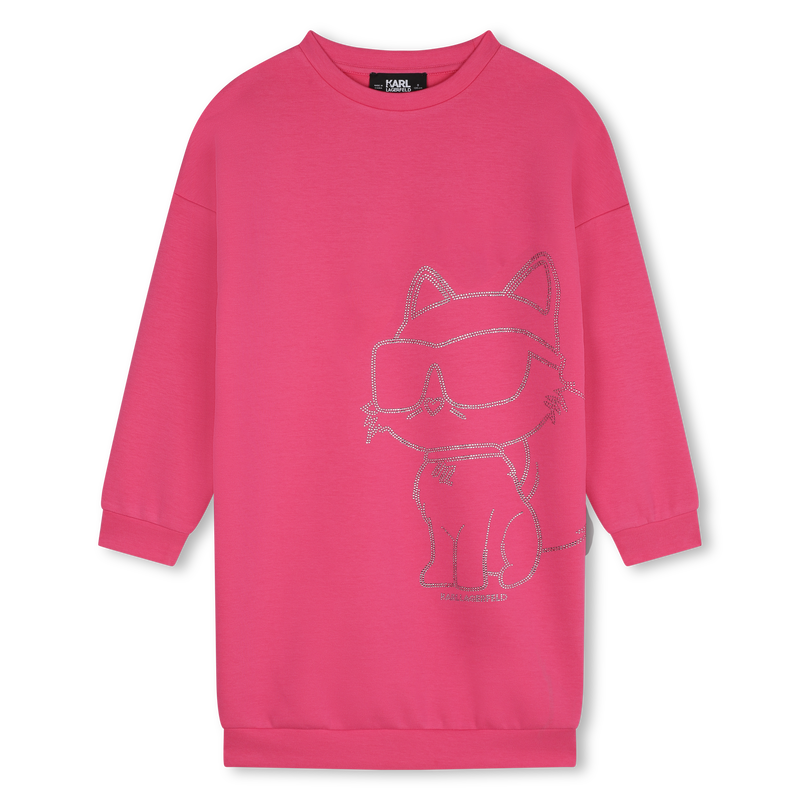Gerades Kleid mit Strass KARL LAGERFELD KIDS 
                        M&Auml;DCHEN
