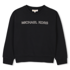 Baumwoll-Sweatshirt, SCHWARZ, hi-res