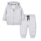 Set aus Strickjacke und Hose, MELIERTES GRAU, hi-res