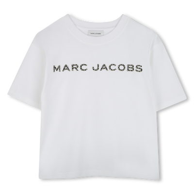 Baumwoll-T-Shirt mit Strass MARC JACOBS M&Auml;DCHEN